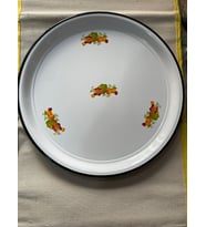  Emaye Sini Sofra, Yemek Sunum Tepsi, Yer Sofrası Çinko ~60 cm