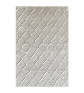 Tüylü Desenli Yumuşak Halı Comfort Diamond No:2 Krem 75x110cm