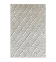 Tüylü Desenli Yumuşak Halı Comfort Diamond No:2 Krem 75x110cm