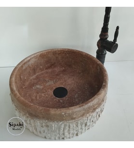 Noche Traverten Dışı Dikey Patlatma Lavabo