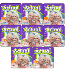Actual Yetişkin Bezi Bel Bantlı M - Medium - Orta 240 Adet (8PK*30)