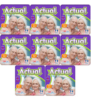 Actual Yetişkin Bezi Bel Bantlı M - Medium - Orta 240 Adet (8PK*30)
