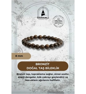 Bronzit 8mm Doğal Taş Bileklik