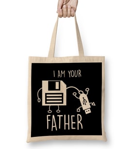 Cute & Funny USB Floppy Disk I Am Your Father Pun Bez Çanta Uzun Saplı
