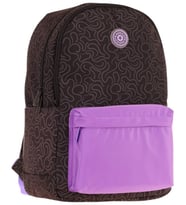 Kaukko Double Colors Üç Bölmeli Kız Çocuk Okul ve Günlük Sırt Çantası - Siyah Mor - K1837