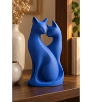 Kedi Çifti Biblo — Minimalist Dekorasyon