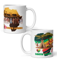 Güney Afrika Kupa Bardak 2 Adet Seyahat Hatıra South Africa Mug (Karışık)
