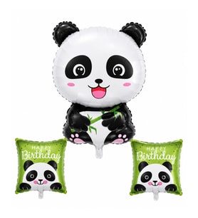 Happy Birthday Panda Set Folyo Balon