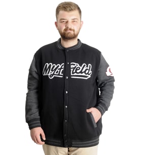 Mode XL Büyük Beden Erkek Kolej Mont My Field 23626 Siyah