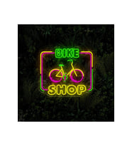 BIKE SHOP Yazılı ve Şekilli Neon Tabela