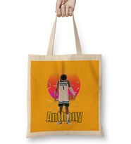 Anthony Edwards Vintage Art - Legend Basketball Gift Bez Çanta Uzun Saplı