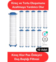 #Filtre 10 Adet Duş Başlığı Filtresi Kireç Klor Pas Önleyici Yedek Filtre Seti Pamuk Su Arıtma Kartu