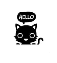 Miyrem Sticker Serisi Kedi (Siyah)