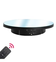 2in1 Aynalı Uzaktan Kumandalı 360°Dönen Siyah Sunum Standı 10 KG