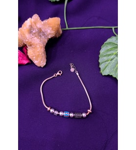 Charm Model Rose Kaplama 925 Ayar Gümüş Bileklik