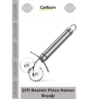 Özel Üretim Paslanmaz Çelik Profesyonel Keskin Dayanıklı Pratik Çift Başlıklı Pizza Hamur Bıçağı