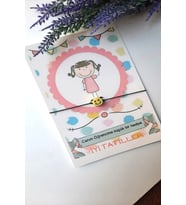 Kız Çocuk Temalı 10 Adet Kuşe Kartlı Emoji Bileklik -Öğrenci Dönem Sonu Hediyesi