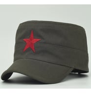 Yıldızlı Fidel Castro Che Guevara Şapkası Yeşil Renk