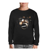 Drummer Siyah Çocuk Sweatshirt