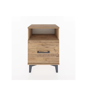 Arges Komodin Tek Raflı 2 Çekmeceli 44x30x64 Çam-Çam