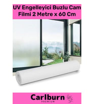 Özel Üretim İç Göstermeyen Yapışkan İz Bırakmaz UV Engelleyici Buzlu Cam Filmi 2 Metre x 60 Cm