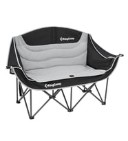 KingCamp Loveseat Double Çift Kişilik Katlanır Kamp Sandalyesi B.Grey (Siyah-Gri)