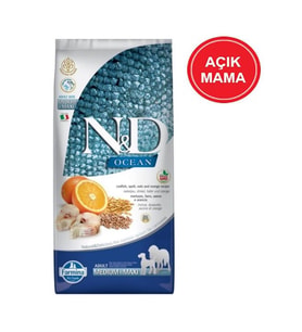ND Düşük Tahıllı Ocean Morina Balıklı Med.Maxi Köpek Maması 1 Kg AÇIK