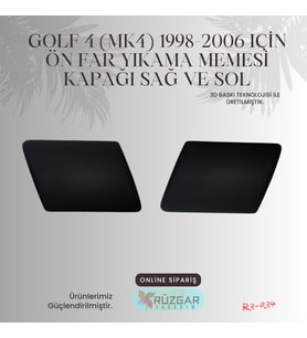 Golf 4 (Mk4) 1998-2006 Için Ön Far Yıkama Memesi Kapağı SAĞ VE SOL (Siyah)