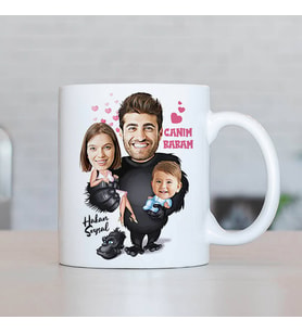 Kişiye Özel İlk Babalar Gününe Özel Karikatürlü Kupa Bardak