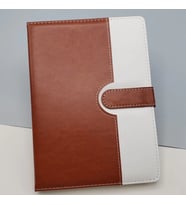 pilelistore Çizgili Termo Deri Defter Kahverengi