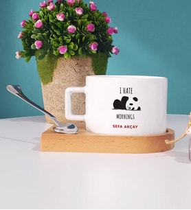 Sevimli Panda Kupa Bardak Kısa