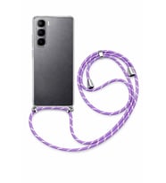 İnfinix Hot 50 Pro 4G Boyun Askılı Şeffaf Silikon Kılıf Lila