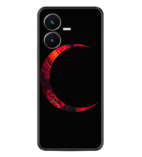 Vivo Y22S Kılıf Silikon Desen Özel Seri Red Moons 1747