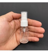 10 Ml Şeffaf Cam Şişe Beyaz Spreyli ,  10Cc Şeffaf Spreyli Boş Şişe x 6 Adet
