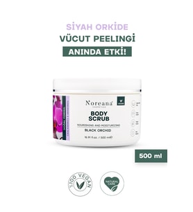Doğal Formüllü Body Scrub 500 ml - Siyah Orkide Özlü Cilt Yenileyen Arındırıcı Vücut Peelingi
