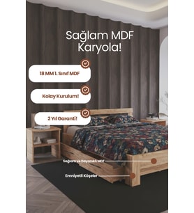 Letto 4 Çekmeceli Çift Kişilik MDF Karyola