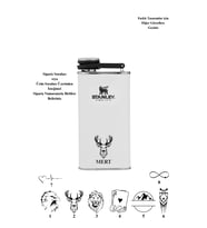 Kişiselleştirilmiş Stanley Classic Easy Fill Wide Mouth Flask Cep Matarası 0.23 LT Matara Tasarım İsimli & Fotoğraflı (Beyaz)