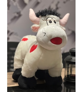 ŞİRİN İNEK PELUŞ 50 CM (Beyaz)