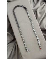 Hematit Doğal Taş Füme Altıgen Kesim 6x6mm Dizi