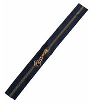Angel Çanta Aksesuar Başlıklı Fermuar 30 Cm Light Gold Metal Lacivert