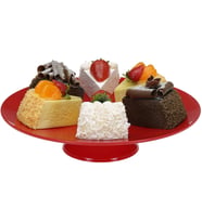Gastronomi Teşhir Tepsisi Ayaklı Yuvarlak 25 Cm PC