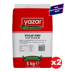 Yazar Yulaf Unu 5 Kg x 2 Paket
