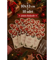 Gifty Kardan Adam Paketleme Kartı- Hediye Kartı - Aksesaur Kartı - Yılbaşı Hediyesi - Snowman