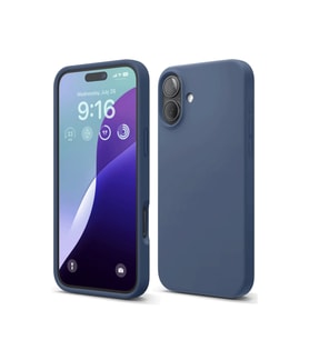 Iphone 16 Kılıf Nano Içi Kadife Silikon - Lacivert