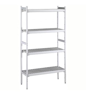 Electrolux Professional Soğuk Oda (203x123) ) İçin Etejer Seti, Soğuk Odanın Tüm Duvarlarını Kaplar, 4 Raflı, D=373mm, H=1550mm CRS2012