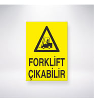Forklift Çıkabilir 21x28 Arkası Yapışkanlı Levha
