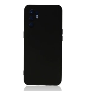 Oppo Reno 6 Kılıf Nano içi Kadife Silikon - Siyah