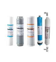 AQUAFLY Su Arıtma Filtresi ÇİFT KARBONLU 5li Set Arıtıcı Filtresi 10' AÇIK KASA UYUMLU