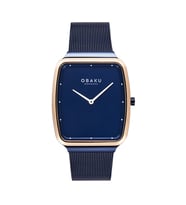 Obaku Denmark V267GXSLML Quartz Hasır Lacivert Dikdörtgen Kasa 34 mm Erkek Kol Saati
