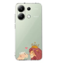 Xiaomi Redmi Note 13 4G Uyumlu Aslan Kral Desenli Şeffaf Telefon Kılıfı